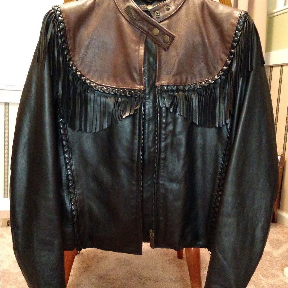 Harley Davidson leather ladies motorcycle jacket